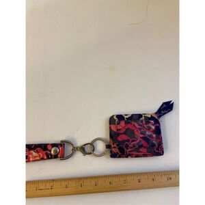 Vera pink blue card holder matching key chain fob 3x4"